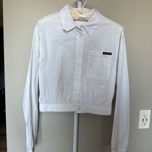 Calvin Klein Ivory Satin Blouse
